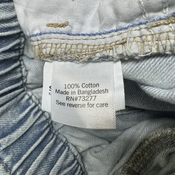 SO Paperbag Jeans Womens 0 24 Waist High Rise Mom Lightwash Ripped Destroyed - Picture 7 of 11